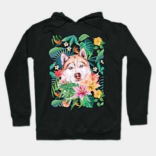 Tropical Siberian Husky 2 Hoodie